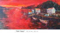 Red Dawn, Newfoundland, Canada, Oil on Canvas